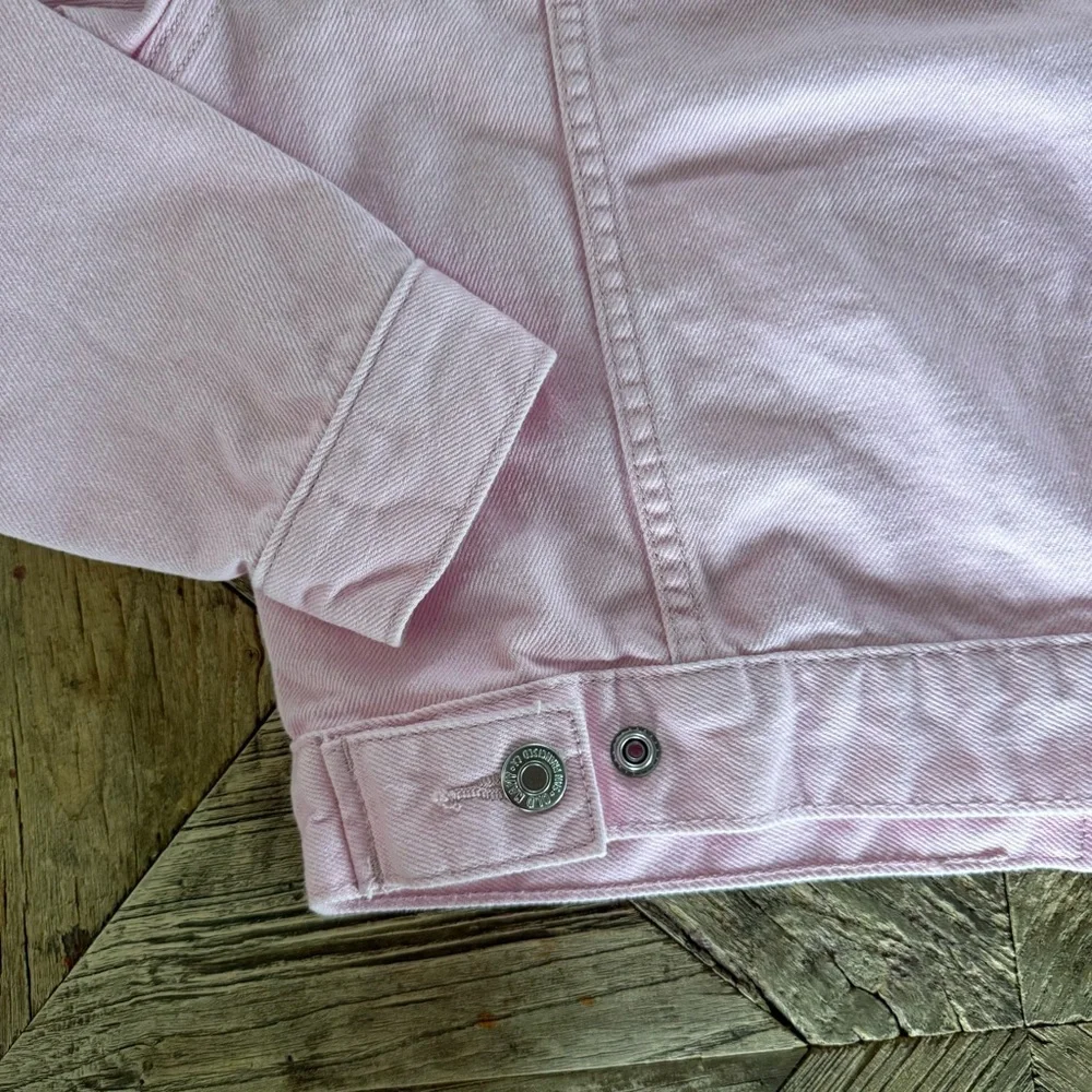 Old Navy Light Pink Kids Jean Girl Jacket M (8)